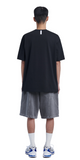 NOMANUAL(ノーマニュアル)  S.S PRINT T-SHIRT - BLACK
