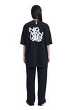 NOMANUAL(ノーマニュアル) CRACKED T-SHIRT - BLACK