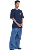 NOMANUAL(ノーマニュアル)  DOODLE LOGO T-SHIRT - DARK NAVY