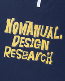 NOMANUAL(ノーマニュアル)  DOODLE LOGO T-SHIRT - DARK NAVY