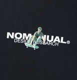 NOMANUAL(ノーマニュアル) SKATER T-SHIRT - BLACK