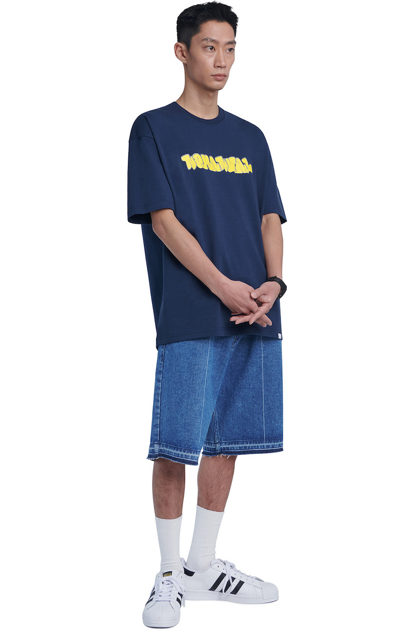 NOMANUAL(ノーマニュアル)  TUG T-SHIRT - DARK NAVY