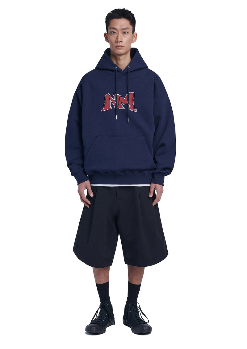 NOMANUAL(ノーマニュアル) TWO-TUCK WIDE BERMUDA PANTS - BLACK