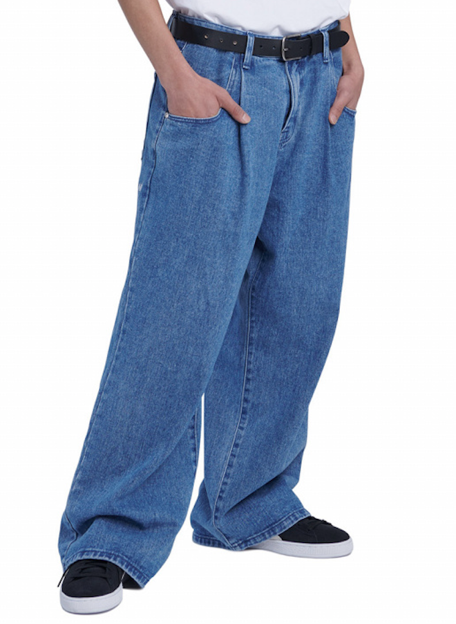 NOMANUAL(ノーマニュアル)  ONE TUCK REVERSED POCKET PANTS - BLUE