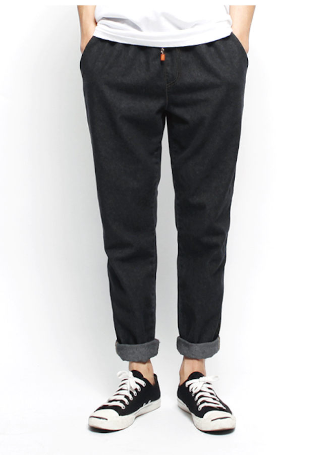 JEMUT (ジェモッ) loose-fitting denim pants Dark Blue HJBLP0174