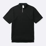 JEMUT (ジェモッ)  Loosefit collar T-shirts BLACK JKST2066