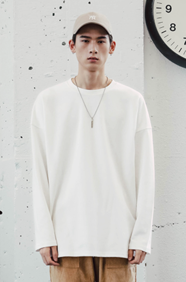 JEMUT (ジェモッ) OVERFIT LAYERED LONG T-SHIRTS IVORY KJLT2153