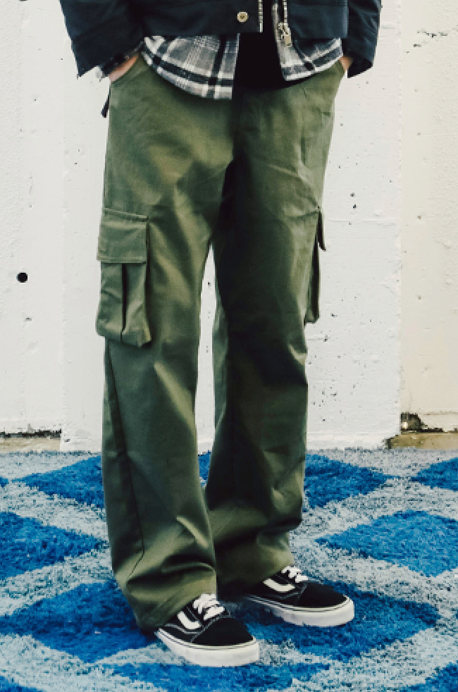 JEMUT (ジェモッ) YOUTH WIDE CARGO PANTS 4COLOR KHAKI YHLP2159