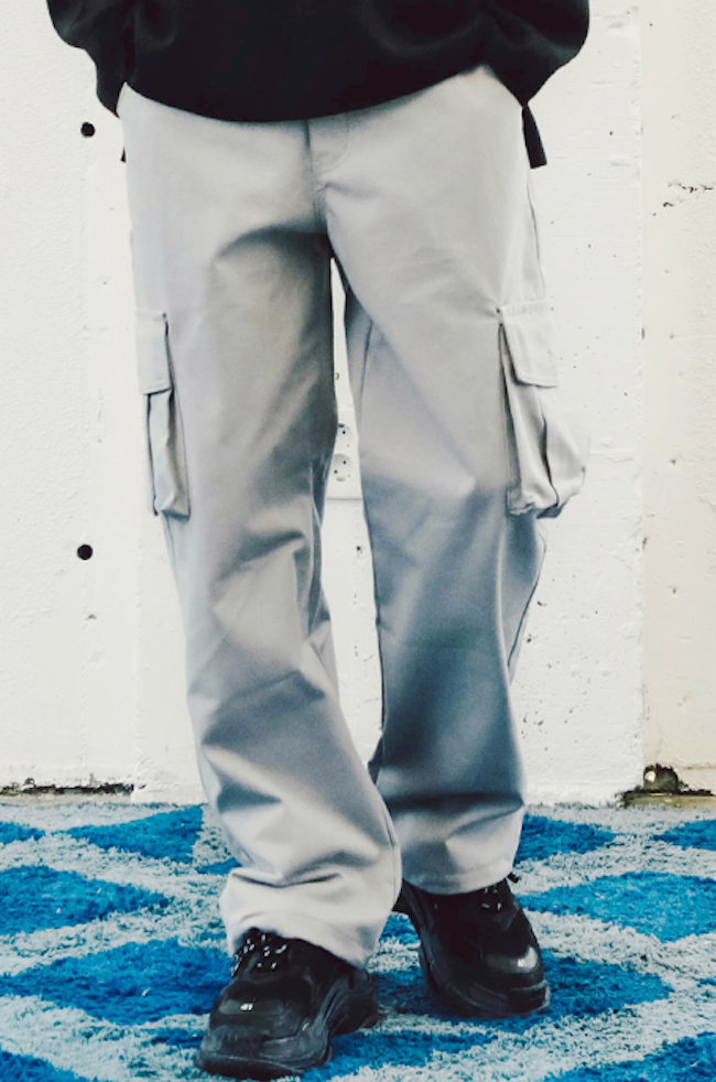 JEMUT (ジェモッ) YOUTH WIDE CARGO PANTS 4COLOR GRAY YHLP2159