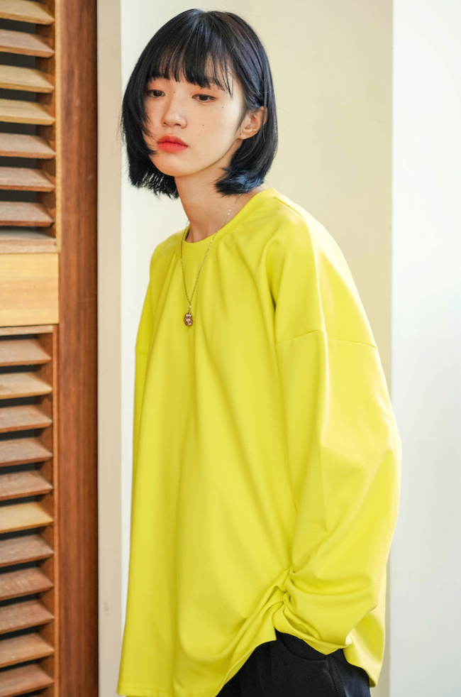 JEMUT (ジェモッ) FORMAL OVERFIT LONG SLEEVE LIME KJLT2224