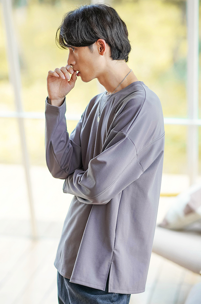 JEMUT (ジェモッ) FORMAL OVERFIT LONG SLEEVE DARK GRAY KJLT2224