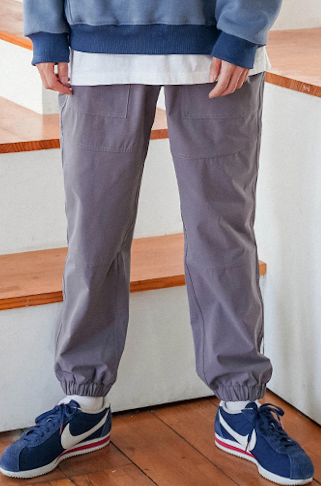 JEMUT (ジェモッ) GRID JOGGER PANTS CHARCOAL YHLP2233