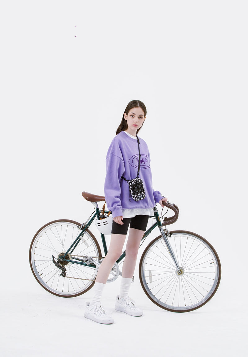 デイライフ(Daylife)  DAYLIFE STRING POCKET 2-WAY POUCH BAG (CHECK BOARD)