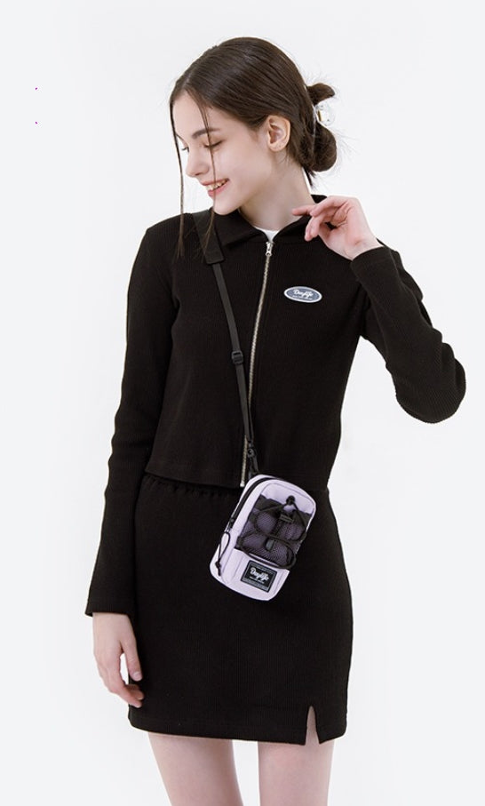 デイライフ(Daylife)  DAYLIFE STRING POCKET 2-WAY POUCH BAG (PURPLE)