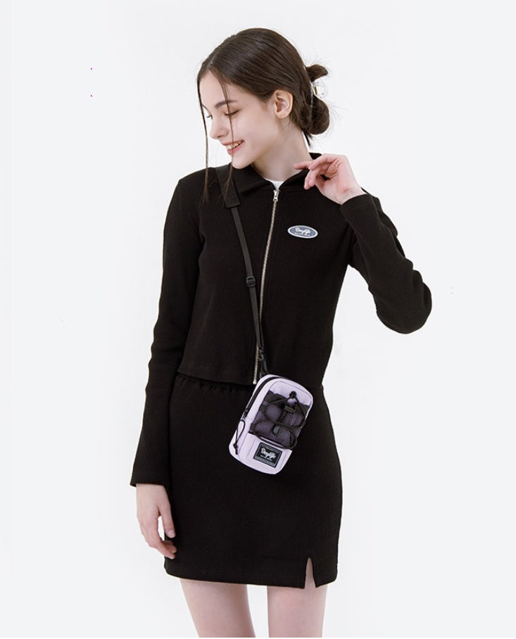 デイライフ(Daylife)  DAYLIFE STRING POCKET 2-WAY POUCH BAG (PURPLE)