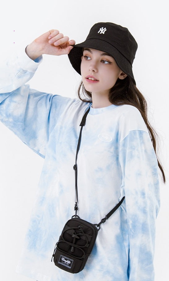 デイライフ(Daylife)  DAYLIFE STRING POCKET 2-WAY POUCH BAG (BLACK)