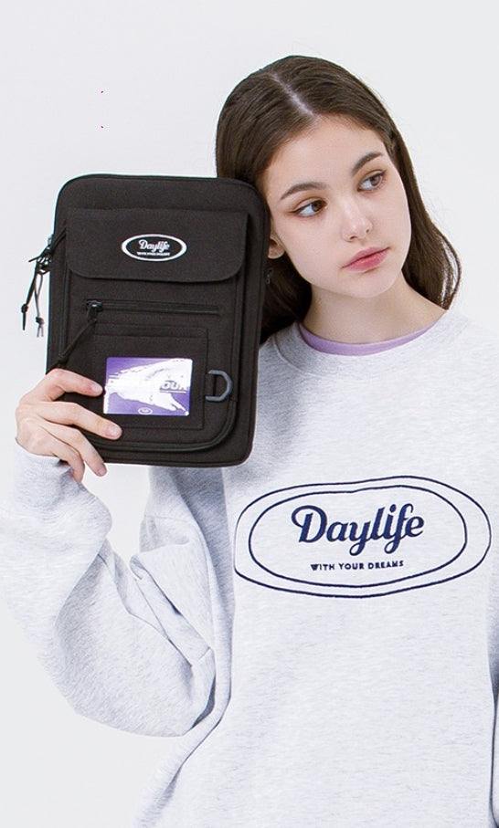 デイライフ(Daylife)  DAYLIFE CLEAR POCKET PAD POUCH (BLACK)