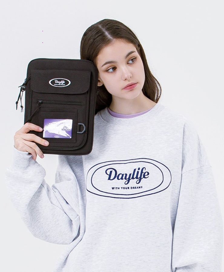 デイライフ(Daylife)  DAYLIFE CLEAR POCKET PAD POUCH (BLACK)