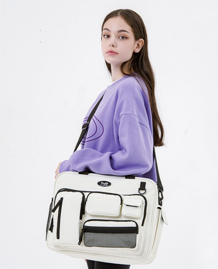 デイライフ(Daylife)  DAYLIFE MULTI POCKET PLUS CROSS BAG (IVORY)