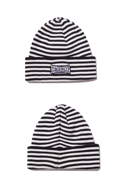 シディスコンマ(SHETHISCOMMA) STRIPE BEANY