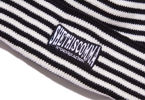シディスコンマ(SHETHISCOMMA) STRIPE BEANY