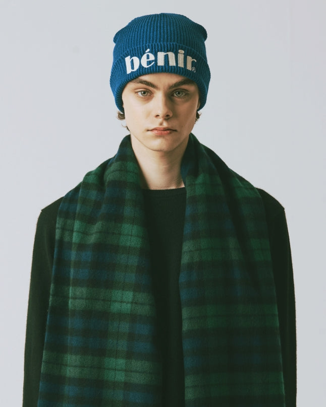 benir (ベニル) BENIR CHAIN EMBROISERY BEANIE[BLUE]