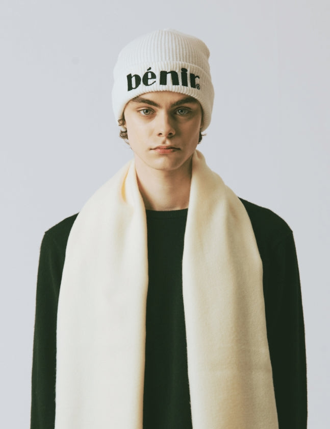 benir (ベニル) BENIR CHAIN EMBROISERY BEANIE[WHITE]