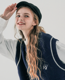 ダブルユーブイプロジェクト(WV PROJECT) Jerry Wool Knit Best Navy MJKN7524