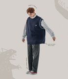 ダブルユーブイプロジェクト(WV PROJECT) Jerry Wool Knit Best Navy MJKN7524
