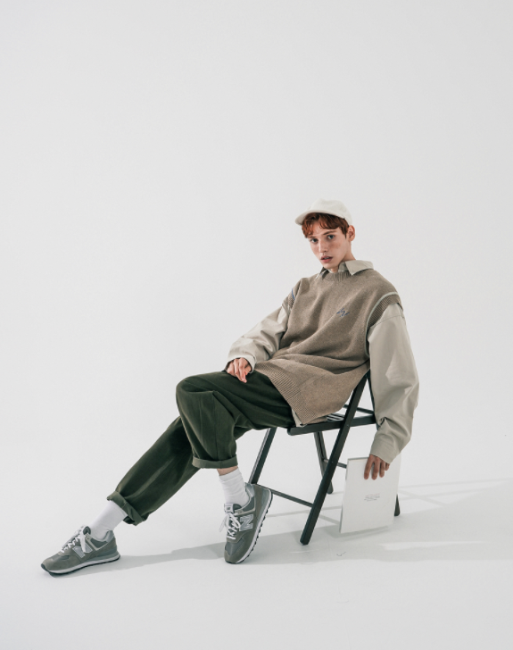 ダブルユーブイプロジェクト(WV PROJECT) Jerry Wool Knit Best Cocoa MJKN7524