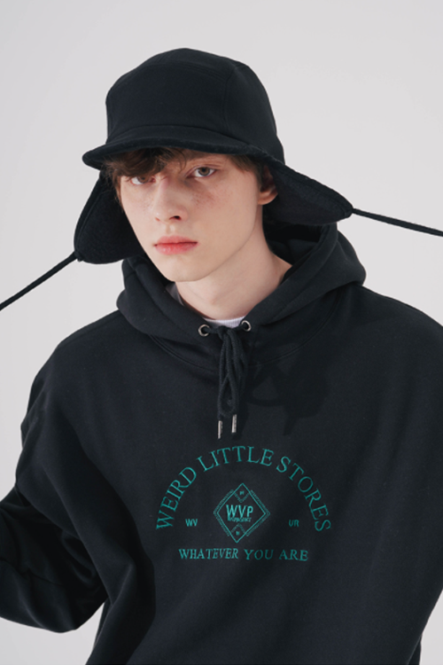 ダブルユーブイプロジェクト(WV PROJECT) Fluffy Pilot Hat Black SHAC7557