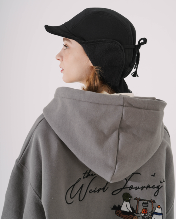 ダブルユーブイプロジェクト(WV PROJECT) Fluffy Pilot Hat Black SHAC7557