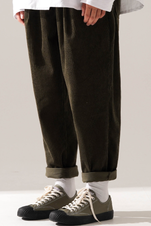 ティーダブリューエヌ(TWN) Smoothie Corduroy Pants Khaki JELP3401