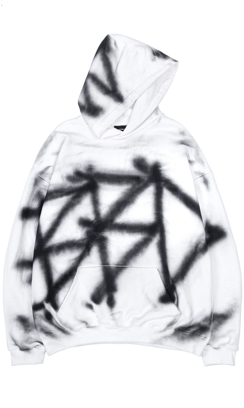 ブラックブロンド(BLACKBLOND)  BBD Sprayed Custom Hoodie (White)