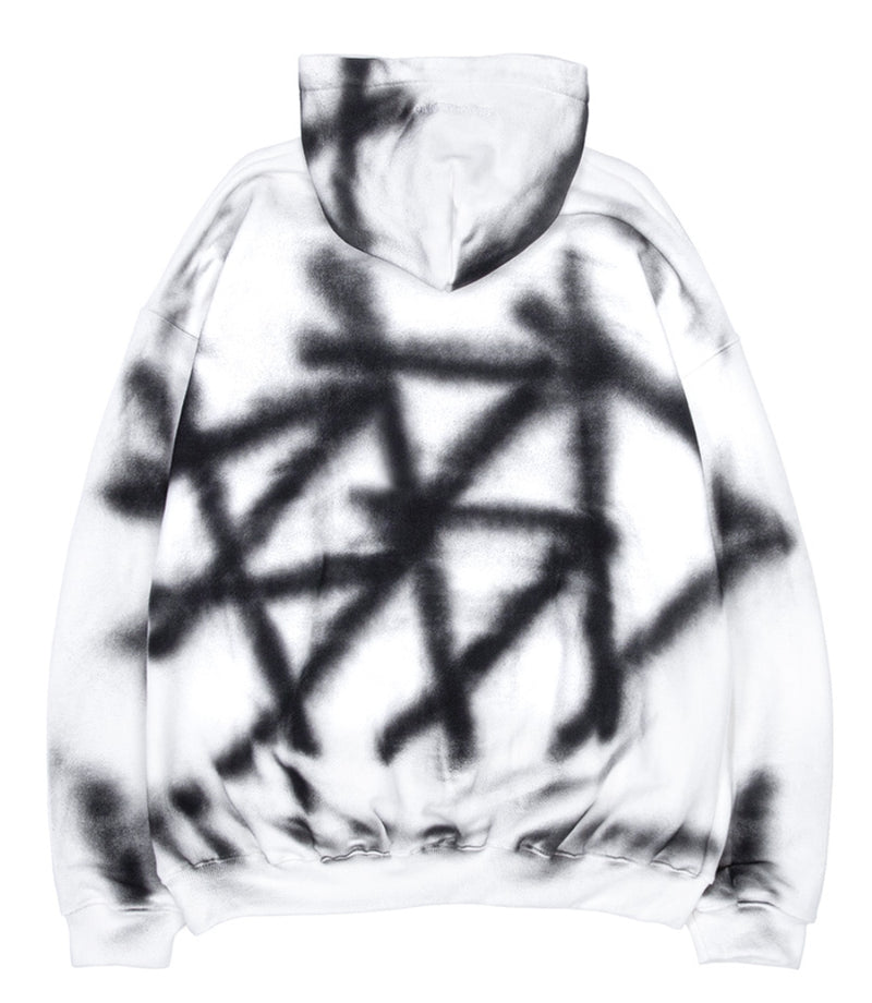 ブラックブロンド(BLACKBLOND)  BBD Sprayed Custom Hoodie (White)