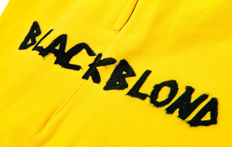 ブラックブロンド(BLACKBLOND) BBD Graffiti Side Logo Sweatpants (Yellow)