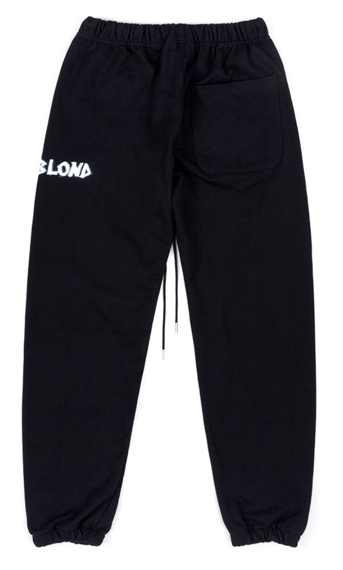 ブラックブロンド(BLACKBLOND) BBD Graffiti Side Logo Sweatpants (Black)