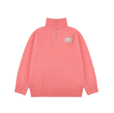 ワンダービジター(WONDER VISITOR)   Enigma APS HALF Zip-up Knit [Pink]