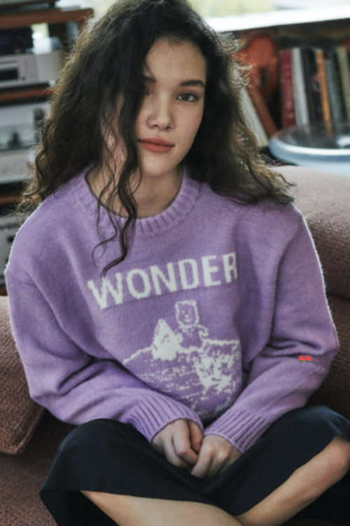 ワンダービジター(WONDER VISITOR)  Cake APS Knit [Lilac]