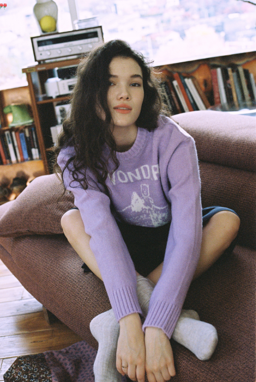 ワンダービジター(WONDER VISITOR)  Cake APS Knit [Lilac]