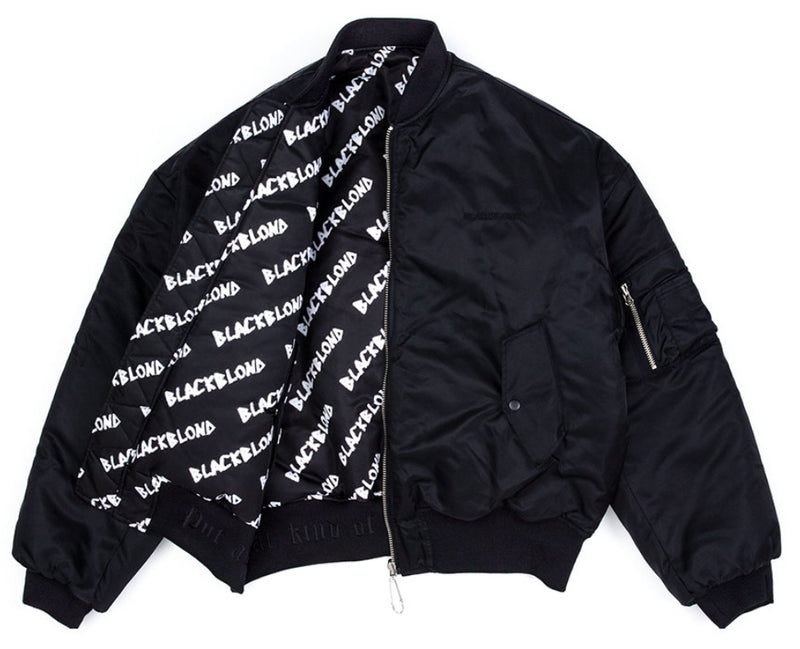 ブラックブロンド(BLACKBLOND) BBD Graffiti Logo Reversible MA-1 Bomber Jacket (Black)