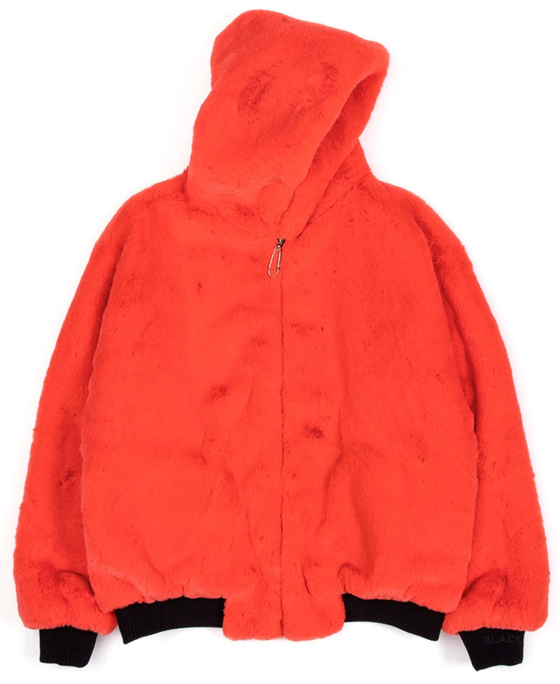 ブラックブロンド(BLACKBLOND) BBD Graffiti Logo Fur Hood Jacket (Living Coral)