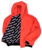 ブラックブロンド(BLACKBLOND) BBD Graffiti Logo Fur Hood Jacket (Living Coral)