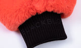 ブラックブロンド(BLACKBLOND) BBD Graffiti Logo Fur Hood Jacket (Living Coral)