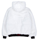 ブラックブロンド(BLACKBLOND) BBD Graffiti Logo Fur Hood Jacket (White)