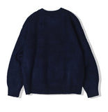 KND(ケイエンド) BULKY BRUSH REVERSIBLE PAISLEY SWEATER NAVY