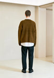 KND(ケイエンド)  BULKY BRUSH REVERSIBLE PAISLEY SWEATER BROWN