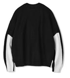 KND(ケイエンド)  ELBOW SECTION HEAVY CARDIGAN BLACK