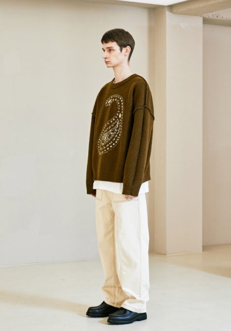 KND(ケイエンド) FRONT SEAM CARPENTER TWILL DENIM PANTS CREAM