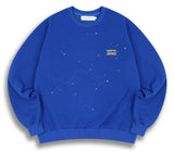 ORDINARY PEOPLE(オーディナリーピープル) HANDPAINTING SIGNATURE LOGO BLUE SWEATSHIRTS
